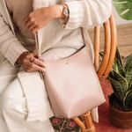 Samara Shoulder Bag Crossbody Adjustable Strap Peony Vegan Leather Valentine Pink Photo 0