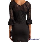 Free People  Black Crochet Dress Photo 2