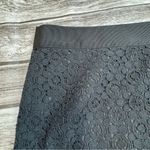 J. Crew Factory Women's Black Lace Overlay Short Mini Pencil Skirt 6 Side Zipper Photo 4