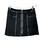 Central Park West  Black Zip Front Mini Skirt Women's Size Medium NEW Photo 3