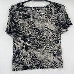 Vintage Y2K Carol Rose Mesh Lace Womens Top Sz XL Goth Grunge USA Mesh Rave Club Black Photo 5