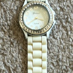 Geneva Platinum women’s silicon‎ white/silver adjustable watch White Photo 0