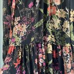 Floral Long Sleeve Mock Neck Dress Black Size 2 Photo 3