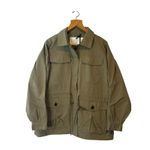 Free People  OOFWEAR Oversized Khaki Cotton Rain Duster Jacket Size 12 NWT Photo 2