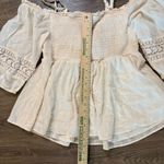 Torrid Cream Off-Shoulder Blouse Peasant Cottagecore Milkmaid Size 1 (1X 14/16) Photo 5
