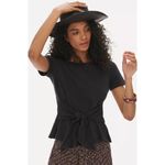 Anthropologie Rosamund Tie-Front Tee Knot Tshirt Red Size XS Short Sleeve Basic Photo 3