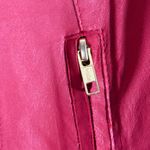 Bagatelle Jacket Woman's Large Red Leather Full Zip Lined Moto Biker Party Photo 4