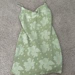 Selfie Leslie cowl neck pastel Green Floral mini Dress Size 16 Photo 0
