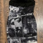 Newspaper Y2k Mini Dress Black Size XS Photo 2