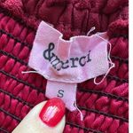 &merci &Merci Dark Red Romantic Midi Dress Size Small Photo 4