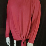 Caslon  Red Tie Knot Long Sleeve Top (XS) Photo 0