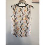 CAbi  Chevron Leopard Floral Grosgrain Sleeveless Tunic Shell Top Shirt 249 M Photo 3