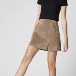 BLANK NYC NWT Suede Mini Skirt In French Taupe Slit Pockets Size 31 Photo 0