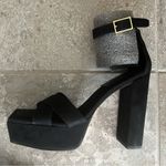 Good American  Suede Platform Ankle Strap Sandals Size 11.5 NEW in Box w/Dust Bag Photo 2