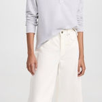 Frank & Eileen  Patrick Popover Henley Women's Medium Gray Heather Triple Fleece Photo 0