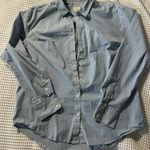 A New Day Cotton Blue Striped Button-Down Shirt Photo 0