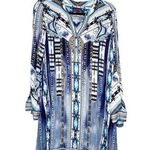 Hale Bob  Aztec Shift Dress Women's Blue Size Small Photo 0