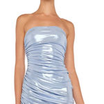 Norma Kamali  Strapless Diana Pickleball Dress Women's XS blue Photo 0