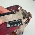 Angelozano Mexican Art Crossbody Colorful Floral Leather Embroidered Purse Boho Red Photo 5