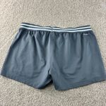 Adidas XL Climalite Athletic Running Shorts Gray Aqua Blue Striped Waistband Photo 9