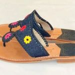 Jack Rogers  navajo signature Denim Jacks Flat Floral Sandal Photo 6