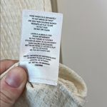 Anthropologie Postage Stamp Creme Textured Top w/ Gold Glitter Thread - Sz Small Photo 13