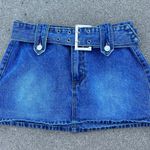 Denim Mini Buckle Skirt Photo 0