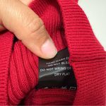 GRLFRND  Crystal Red Off-Shoulder Ribbed Knit Top Size M | Valentine Holiday Photo 4