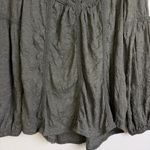 Sundance Peasant Top Womens Size Medium Olive Long Sleeve Shirt Balloon Crochet Green Photo 3