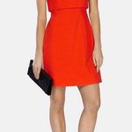 Karen Millen Double Layer Orange A-Line Dress Photo 0
