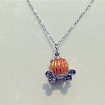 Cinderellas Pumpkin Carriage Necklace Orange Photo 1