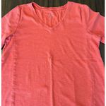 J.Jill  Women’s Shirt Size Large Orange 100% Pima Cotton Elbow Sleeve Tunic Top Photo 2