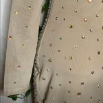 Hot Miami Styles HMS  V-Neck Bodycon Midi Mesh Sleeve Rhinestone Dress Photo 6