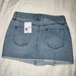 Forever 21 NWT  Light Blue Denim Embellished Rhinestone Mini Skirt Photo 4