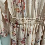 Love Shack Fancy Women’s Pastel Pink Silk Floral Popover Mini Dress in Duchess Photo 6