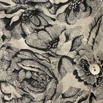 Valerie Stevens VTG 90s Silk Floral Midi Dress Button Front Beige Black Size 12P Photo 7