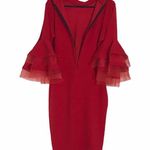 Pretty Kitty Fashion Bell Sleeve Bodycon Dress 12 Red Photo 1
