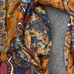 Guess by Marciano  100% Silk Dress S Paisley Drop-Waist Blouson Mini Boho Y2K Photo 3