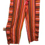 BCBG BCBGeneration‎ Striped Wide Leg Tassel Drawstring Pants M Red Size M Photo 11