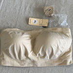 Truekind Convertible Strapless Bandeau Bra – Nude Beige, Size XL – With Straps Photo 0