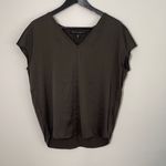 White House | Black Market Women's Shirt Top V Neck Cap Sleeve Brown Size XS Photo 1