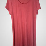 Old Navy  XL Linen Coral Pink Knit Short Sleeve T-Shirt Dress Womens Travel Work Photo 0