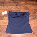 Cute fold over navy blue tube top Size M Photo 2
