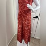 Jones Jeans Creek Linen Floral Dress Size 8. #368 Red Photo 6