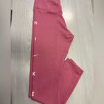 Nike  Dri-Fit women size‎ small high waisted ankle pink leggings logo Photo 6