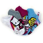 Hello Kitty  Womens No Show Socks Sanrio Rainbow Colorful 5 Pairs Cute Fun Gift Photo 0