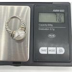 Sterling Silver Faux Pearl Cable Ring Photo 8