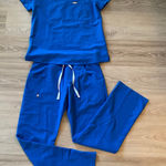 FIGS  Royal Blue Catarina Top Kade Straight Leg Scrub Set Uniform Women's Small Photo 0