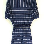 Max Studio - blue white stripe dress gathered waist Photo 0