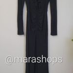 REBECCA VALLANCE Riccardo ruched stretch jersey gown Dress Black Size 0 Photo 4